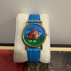 Vintage Bunny Rabbit And Carrot Watch 34mm unisex quartz valdawn works runs